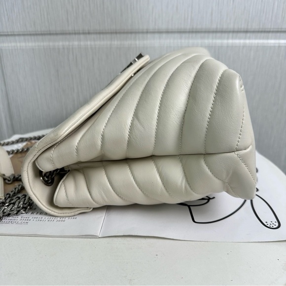 Authentic Saint Laurent paries white 2020Loulou leather bag - Picture 4 of 12